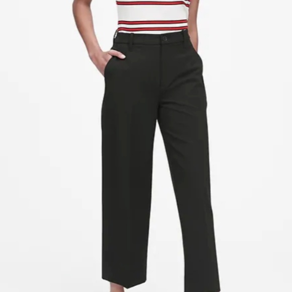 Petite Slim Wide-Legged Cropped Pants - Picture 1 of 5